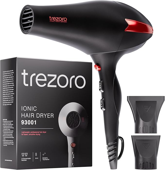 TREZORO Professional 2200W Ionic Salon Hair Dryer